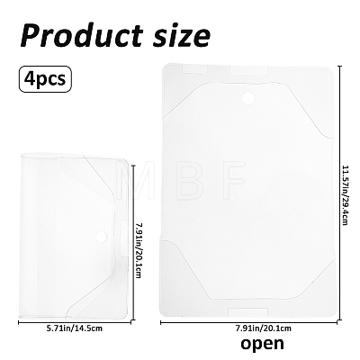 Transparent PVC Book Cover OFST-WH0004-105B-1