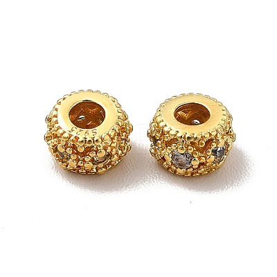 Rack Plating Brass Cubic Zirconia Beads KK-G457-03G-02-1