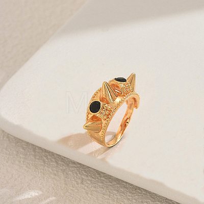 Brass Pave Cubic Zirconia Finger Rings for Women CN0771-2-1
