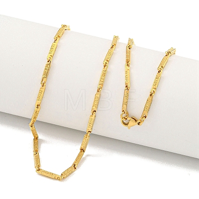 Ion Plating(IP) Golden 201 Stainless Steel Twist Bar Chain Necklaces NJEW-K270-09-1