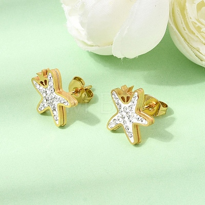 304 Stainless Steel Stud Earrings SA-CBA558C-27G-1