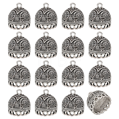 16Pcs Tibetan Style Zinc Alloy Pendant Bails FIND-CA0011-75B-1