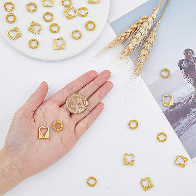40Pcs 2 Style Alloy Bead Frame FIND-DC0002-72-1