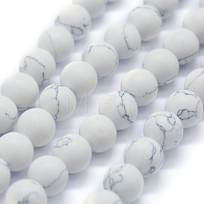 Synthetic Turquoise Beads Strands G-P387-02-6mm-1