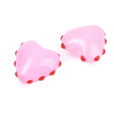 Opaque Glass Enamel Beads GLAA-F133-01-1