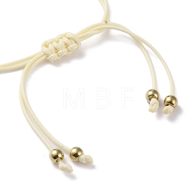 Sunflower Alloy Enamel Charms Braided Bracelets BJEW-A016-01A-1