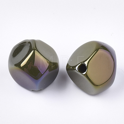 Opaque Acrylic Beads PACR-Q119-01B-1