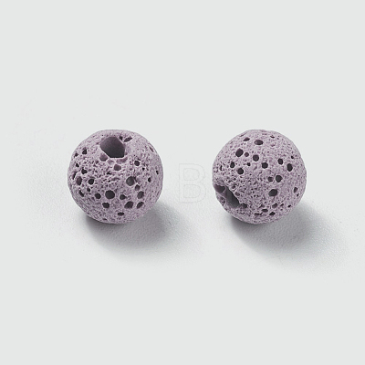 Unwaxed Natural Lava Rock Beads G-F325-8mm-A03-1