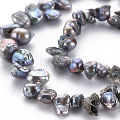 Natural Keshi Pearl Beads Strands PEAR-S021-028C-1