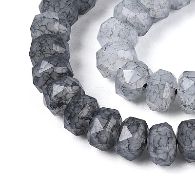 Imitation Jade Crackle Glass Beads Strands GLAA-N068-01A-A01-1