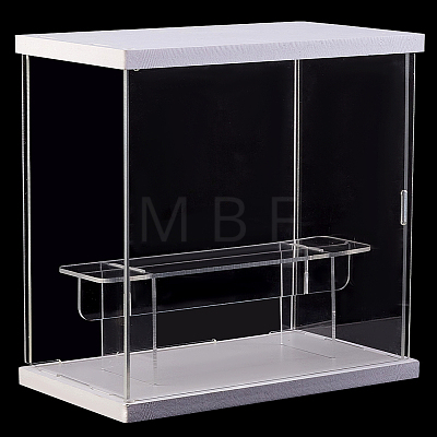 2-Tier Transparent Acrylic Minifigures Display Case ODIS-WH0043-68A-1