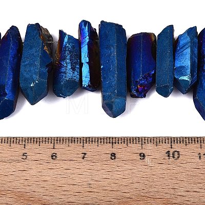 Spray Painted Electroplate Natural Quartz Crystal Points Beads Strands G-Q610-02C-1