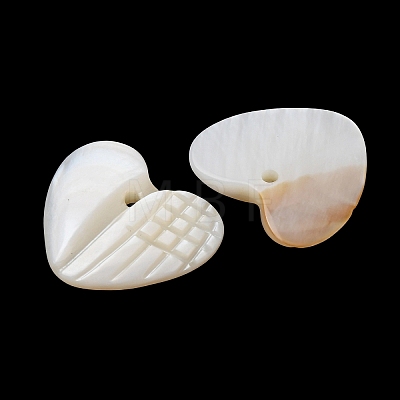Natural Freshwater Shell Carved Pendants SHEL-K006-70C-1