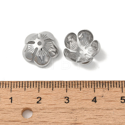 Non-Tarnish 304 Stainless Steel Bead Caps STAS-P363-04B-P-1