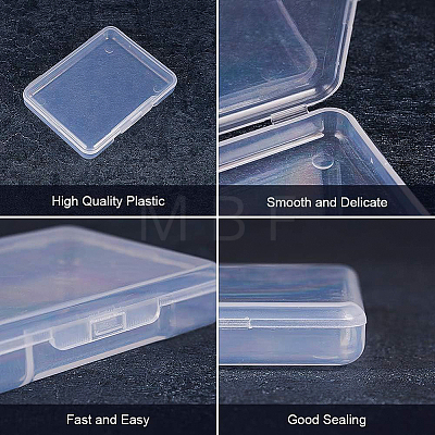 Transparent Plastic Bead Containers CON-BC0004-64-1