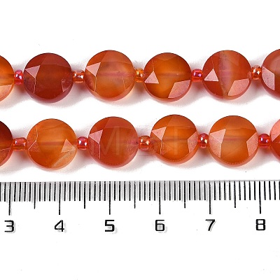 Natural Red Agatae Beads Strands G-C116-A48-01-1