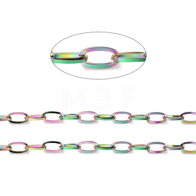 Ion Plating(IP) 304 Stainless Steel Paperclip Chain CHS-H031-06MC-1