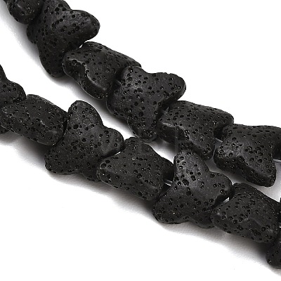 Natural Lava Rock Beads Strands G-G347-02N-1
