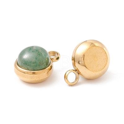 Natural Green Aventurine Charms G-K325-01G-07-1