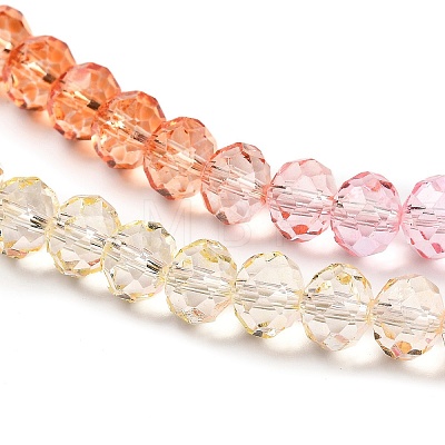 Transparent Painted Glass Beads Strands X1-DGLA-A034-T8mm-A20-1