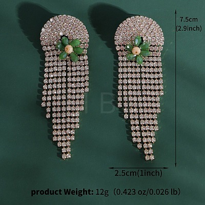 Rhinestone Studs Earrings for Women PW-WGDCBCF-02-1