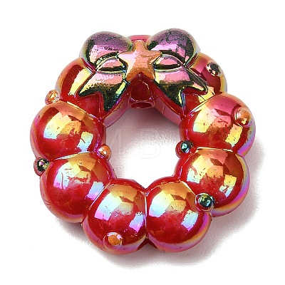 Christmas UV Plating Opaque Acrylic Beads AC-CBAC5B6-01A-1