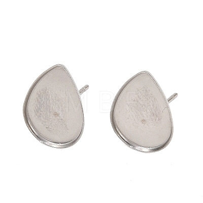 Tarnish Resistant 304 Stainless Steel Stud Earring Settings X-STAS-Q170-13-1