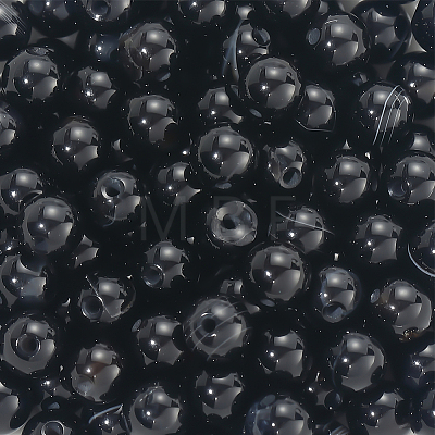 120Pcs Natural Black Onyx Beads G-PA0001-06A-1
