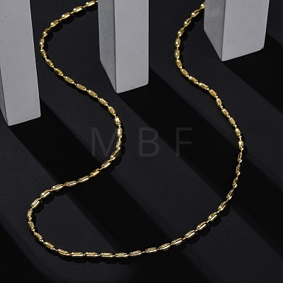 Rack Plating Brass Oval Link Chain Necklace NJEW-A035-06G-03-1