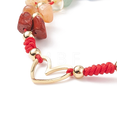 Natural Mixed Stone & Freshwater Pearl Braided Bead Bracelets BJEW-JB08720-03-1