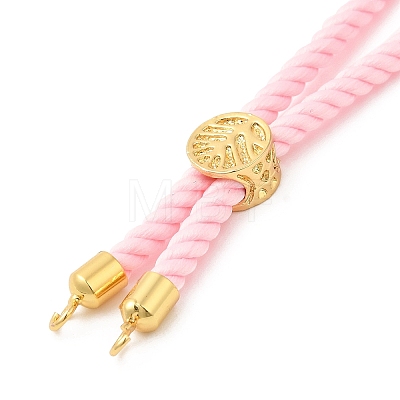 Twisted Nylon Cord Silder Bracelets DIY-B066-03G-06-1