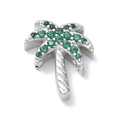 Brass with Emerald Rhinestone Beads CU-CBAEC29-02P-1