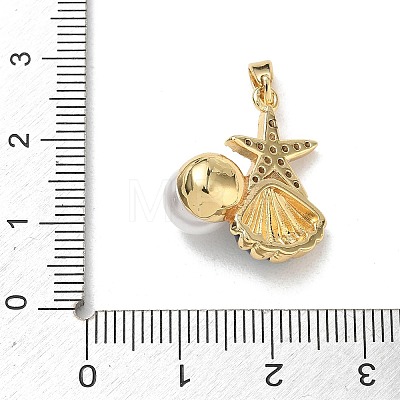 Brass Enamel Pendants RB-CBA2CEF-01G-02-1