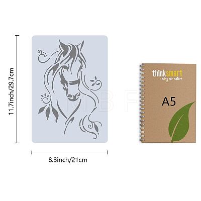 PET Plastic Hollow Out Drawing Painting Stencils Templates DIY-WH0284-027-1