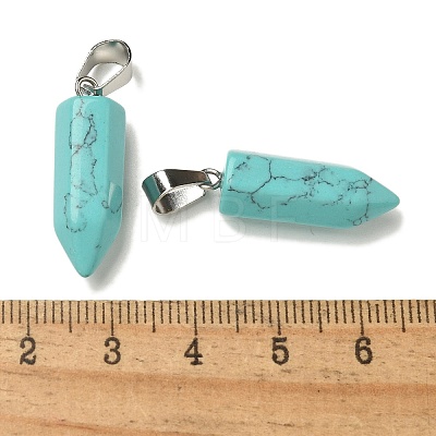 Synthetic Turquoise Pendants G-Z067-07P-05-1