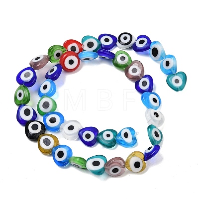 Handmade Evil Eye Lampwork Beads Strands LAMP-G166-05B-02-1