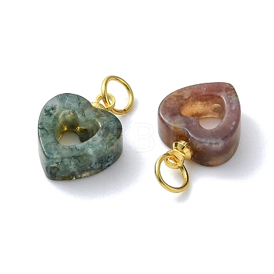Natural Indian Agate Pendants PALLOY-JF05634-1