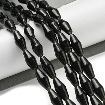 Natural Obsidian Beads Strands G-A223-A03-01-1