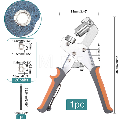   Press Button Snap Fastener Carbon Steel Punch Pliers TOOL-PH0001-69-1