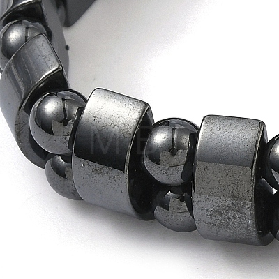 Valentine Day Gifts for Husband Stretchy Magnetic Synthetic Hematite Bracelet IMB005-01-1