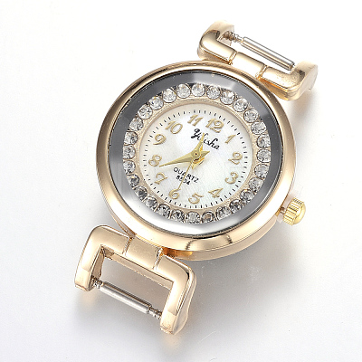 Golden Tone Mixed Style Alloy Rhinestone Quartz Watch Face Watch Heads WACH-F009-M-1