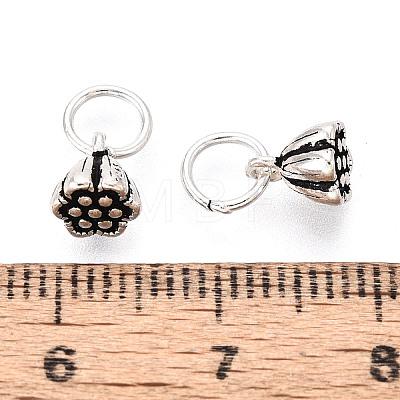 925 Sterling Silver Seedpod of The Lotus Charms STER-T009-02AS-1