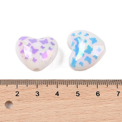 UV Plating Print Acrylic Beads OACR-M013-05-1