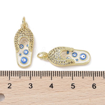 Real 18K Gold Plated Brass Micro Pave Cubic Zirconia Pendants KK-L209-067G-02-1