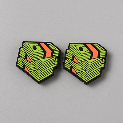 U.S. Dollar Food Grade Eco-Friendly Silicone Focal Beads LS-SIL-CJC0007-02B-1