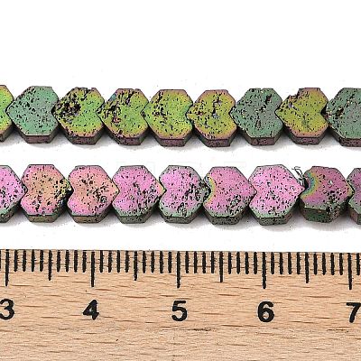 Electroplated Natural Lava Rock Beads Strands G-K388-04A-01-1