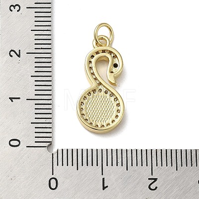 Brass Micro Pave Cubic Zirconia Pendants KK-Q808-22G-1