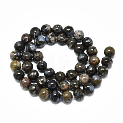 Natural Llanite Beads Strands X-G-R485-12-8mm-1