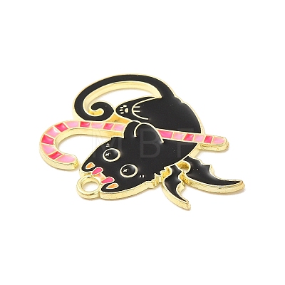 Halloween Theme Alloy Enamel Pendants ENAM-I053-B02-1