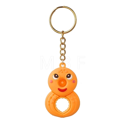 10 Pcs Animal Number PVC Plastic Pendants Keychains KEYC-JKC00734-1